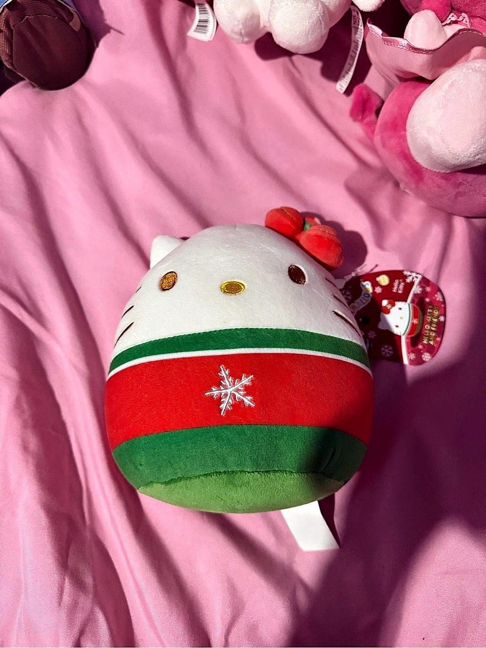 Squishmallows Hello Kitty Snowflake Christmas Sweater Plush